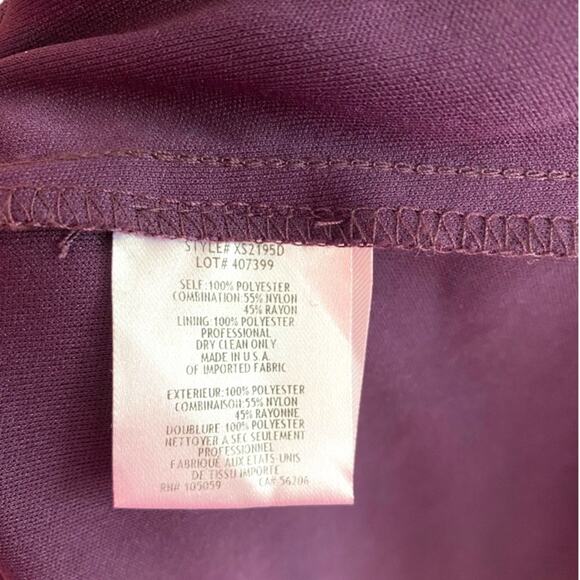 XSCAPE DRESS GOWN 10 PURPLE MOTHER OF THE BRIDE FORMAL EVENING WEDDING GUEST - Picture 9 of 10